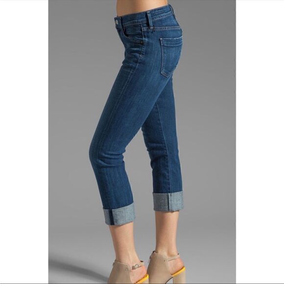 Citizens of Humanity Dani Crop Straight Leg Jean in Dark Wash - Picture 2 of 12